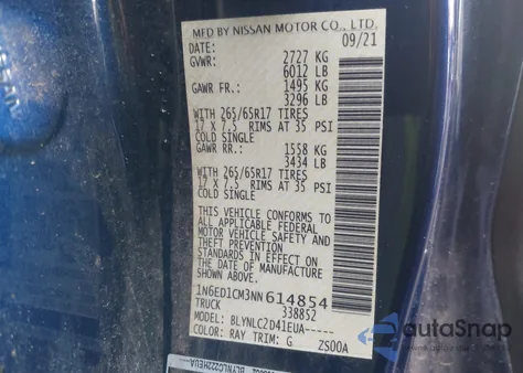 2022 Nissan Frontier King Cab Sv 4X4 from USA, damaged, VIN 1N6ED1CM3NN614854